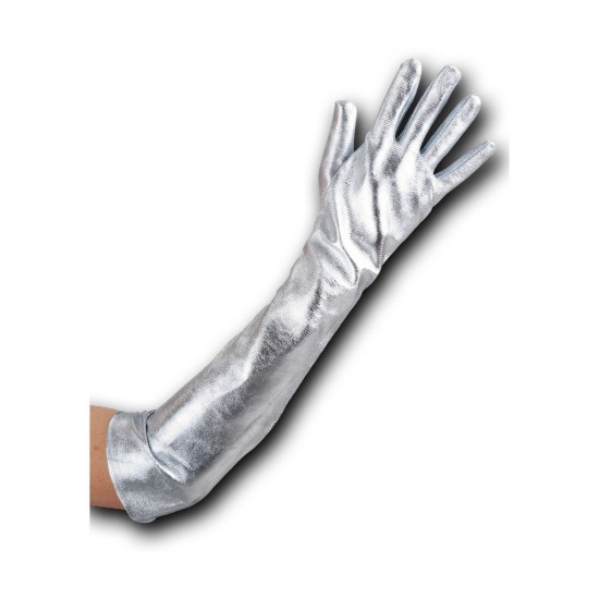 Γάντια Ασημί Γυαλιστερά 50cm