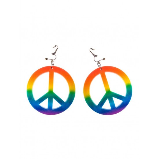 Σκουλαρίκια Hippie Με Σήμα Ειρήνης