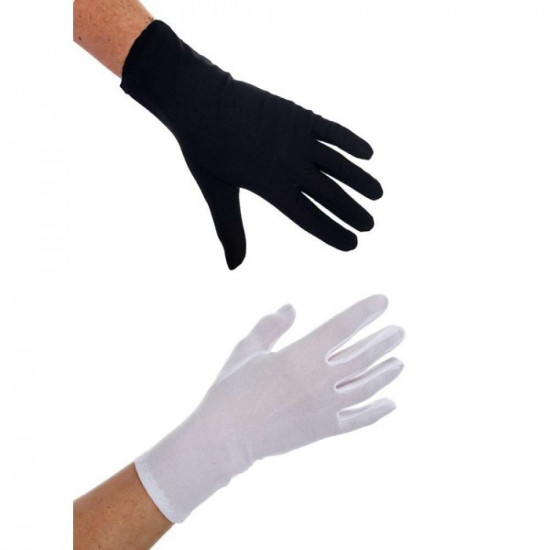 Γάντια Άσπρα - Μαύρα Κοντά