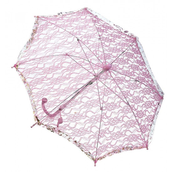 Ομπρέλα Δαντέλα Ροζ 55Cm
