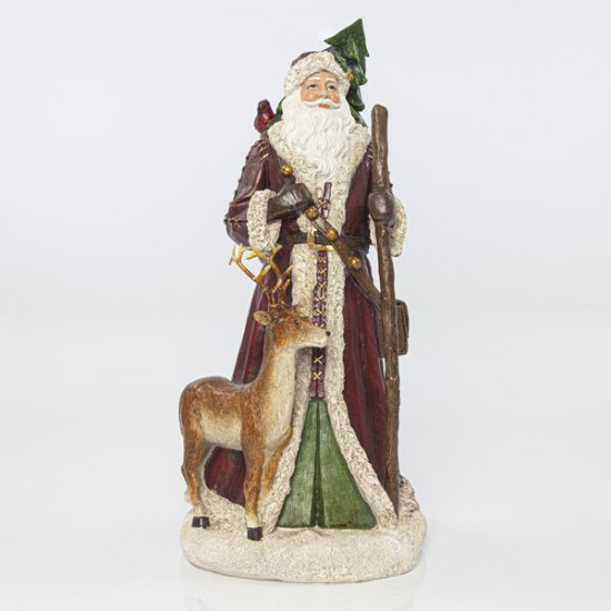 Άγιος Βασίλης με Ελαφάκι Επιτραπέζιος 19,1x18x40,1cm